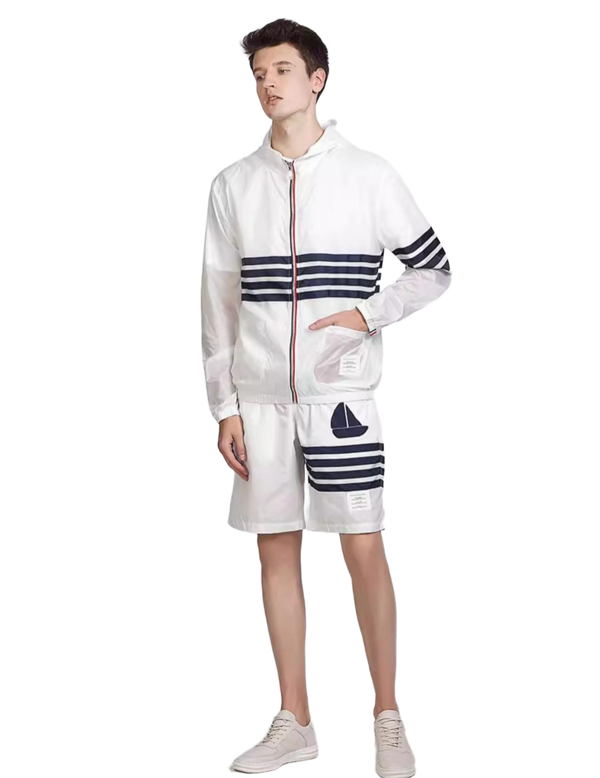 Thom Browne Style Men's Sailing Shorts