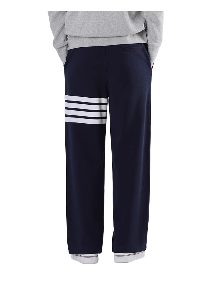 Thom Browne Style Men's Straight - Leg Cropped Trousers - 100% Cotton with Adjustable Backstrap with...