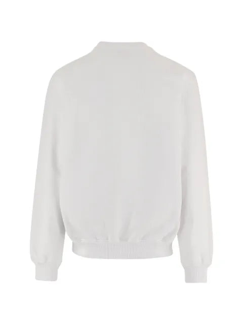 Casablanca white Diamond logo embroidered sweatshirt