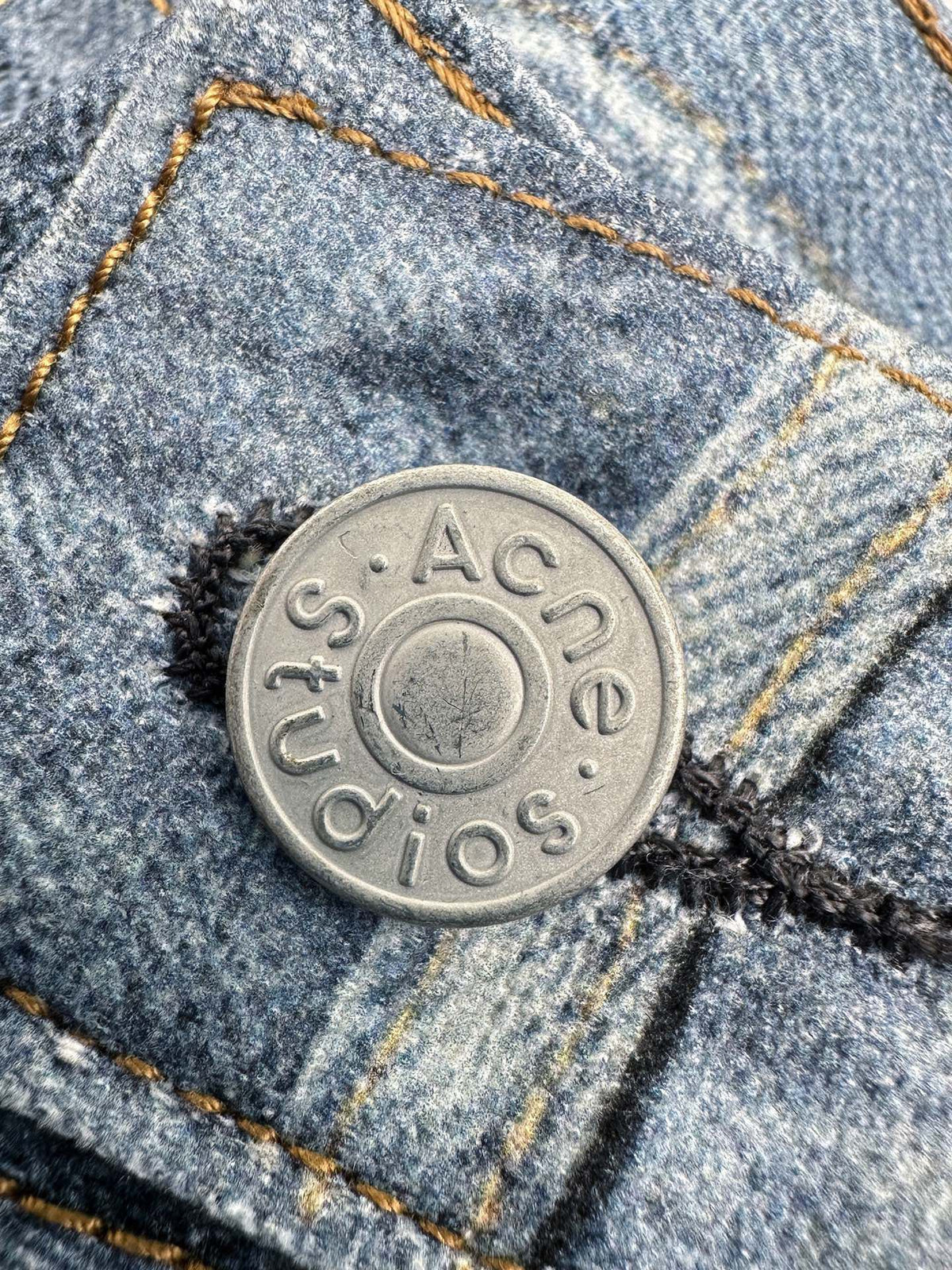 Acne Studios Distressed Denim Knee‑Length Shorts