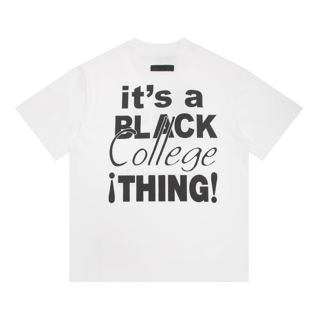 Fear of God Essentials Black College Graphic T-Shirt