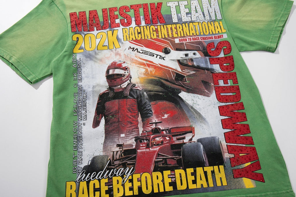 MAJESTIK Racing Graphic T-Shirt - Green