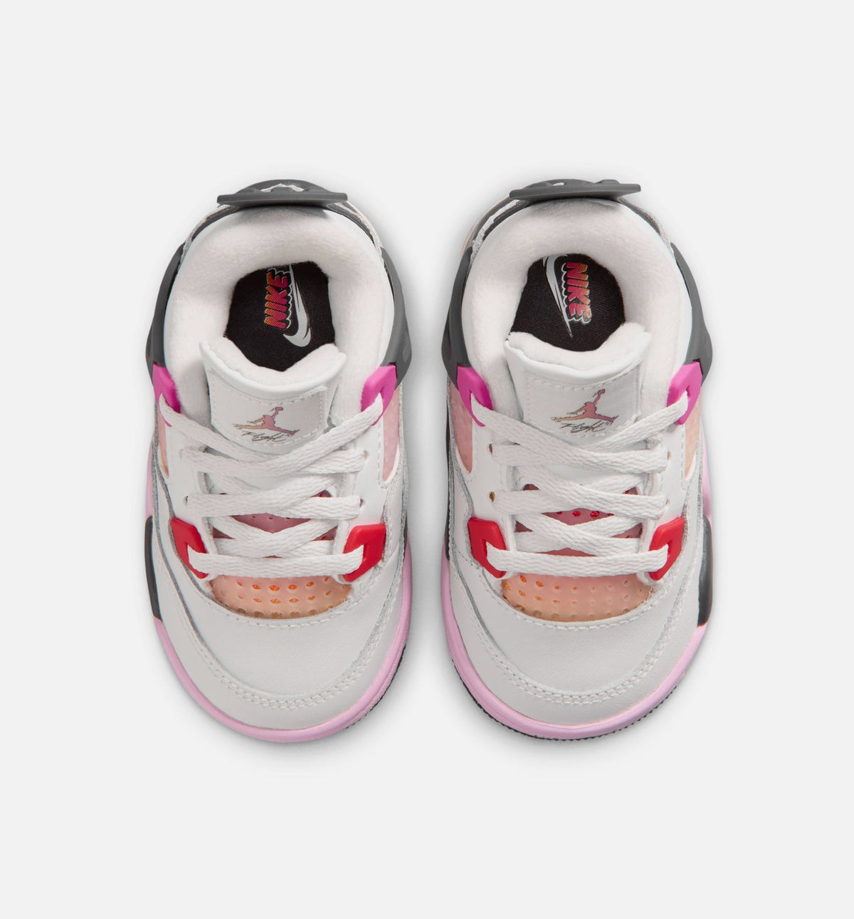 Air Jordan 4 Retro Comic Infant/Toddler Shoes - Off White Fire Pink Anthracite