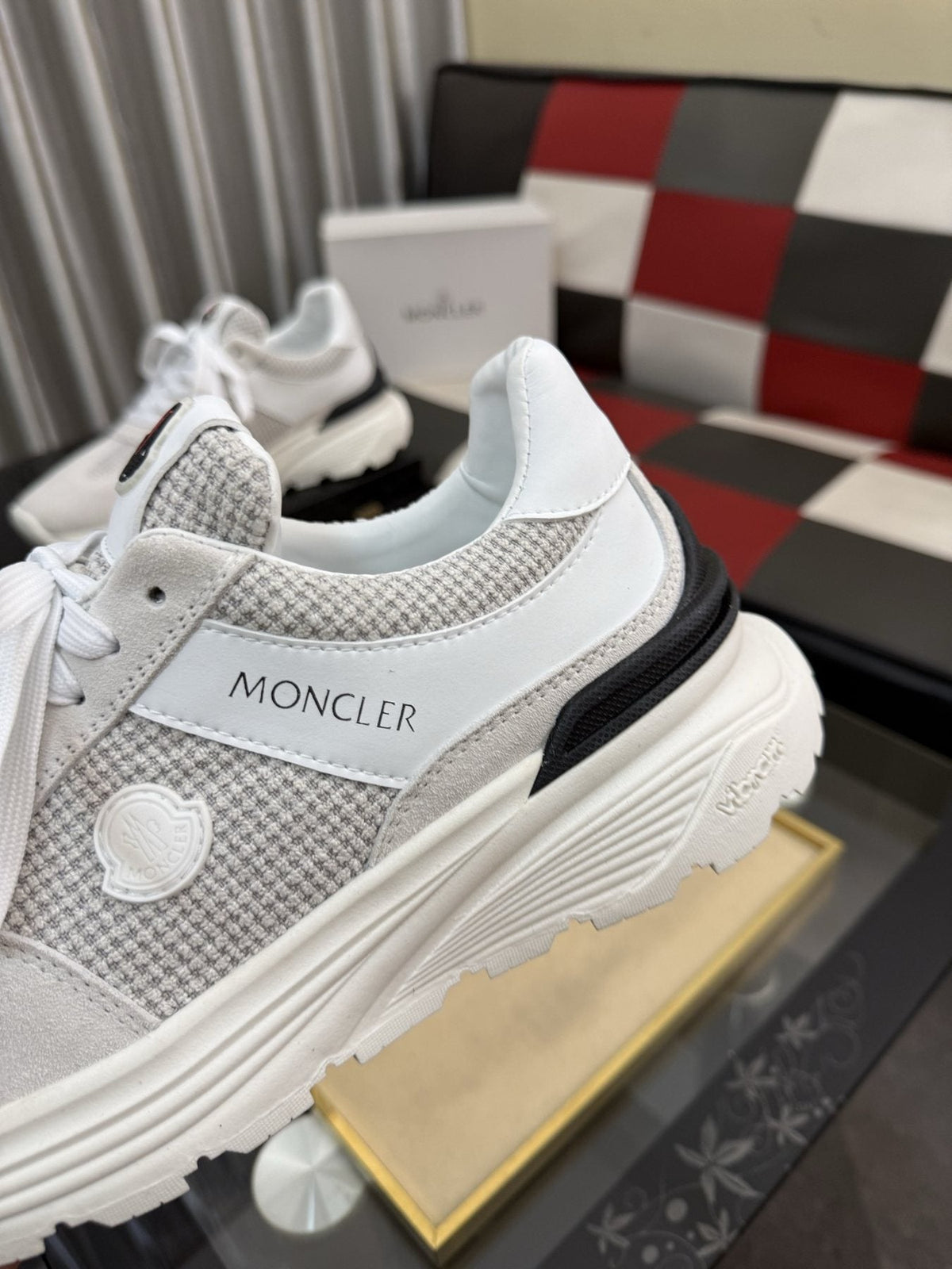 Moncler Men's Mesh Panel Sneakers - Padded Collar