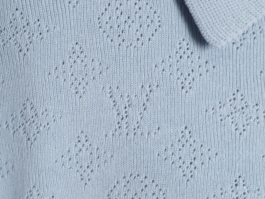 Louis Vuitton Chest-Pocket Detail Short-Sleeve Polo Shirt - Light Blue